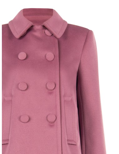 Manteau court oversize en drap avec boutons assortis Rinascimento