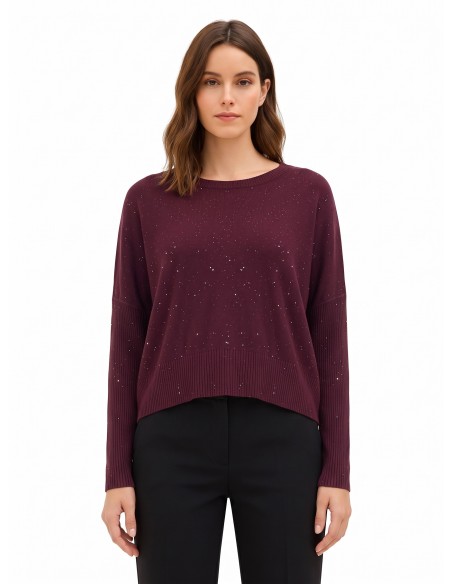 Oversized trui met pailletten Rinascimento