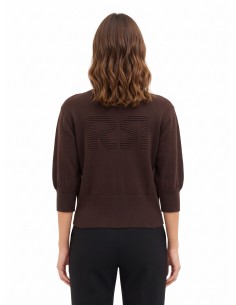 Pull en viscose mélangée avec logo RR en relief Rinascimento 2