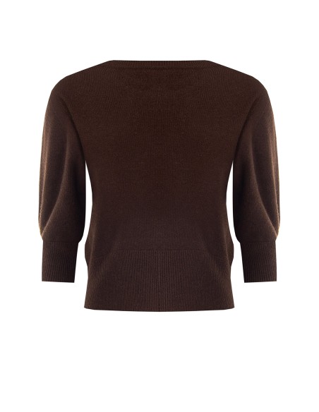 Pull en viscose mélangée avec logo RR en relief Rinascimento
