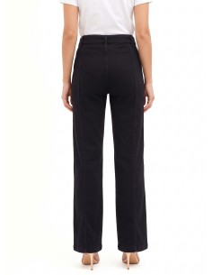 Wide leg-jeans met geïntegreerde tailleband en middennaden van Rinascimento 2