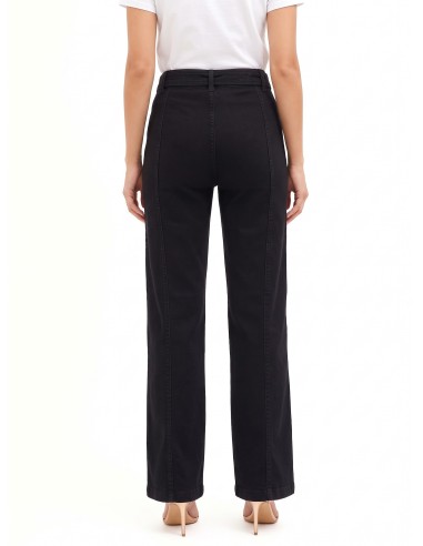 Jean wide leg avec ceinture intégrée et coutures centrales Rinascimento