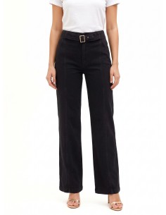 Jean wide leg avec ceinture intégrée et coutures centrales Rinascimento