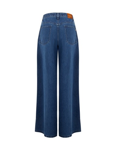 Wide-legjeans met grote plooien van Rinascimento