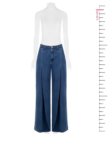 Jean wide leg avec grands plis Rinascimento