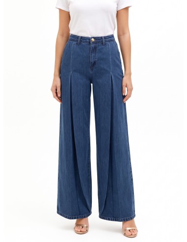 Wide-legjeans met grote plooien van Rinascimento