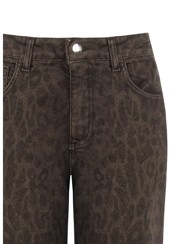 Wide leg-jeans met stretch en vlekken Rinascimento