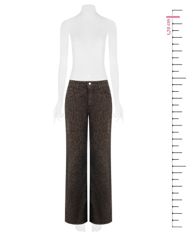 Wide leg-jeans met stretch en vlekken Rinascimento