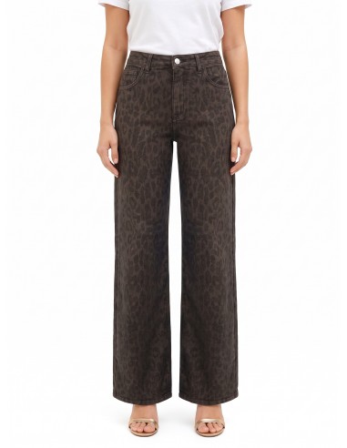 Wide leg-jeans met stretch en vlekken Rinascimento