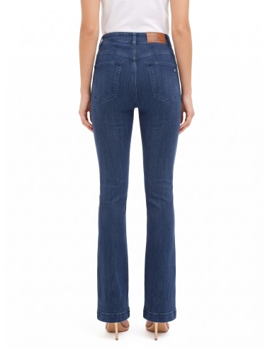 Jean skinny évasé extensible avec zips frontaux Rinascimento
