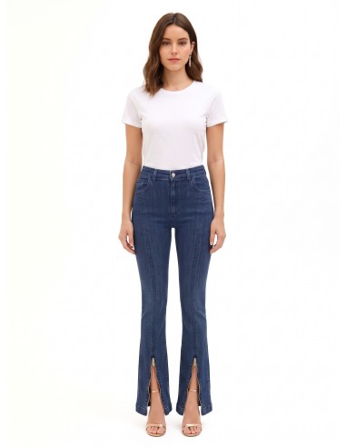 Jean skinny évasé extensible avec zips frontaux Rinascimento
