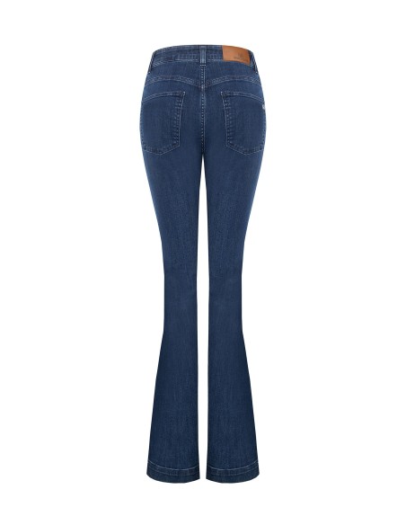 Jean skinny évasé extensible avec zips frontaux Rinascimento