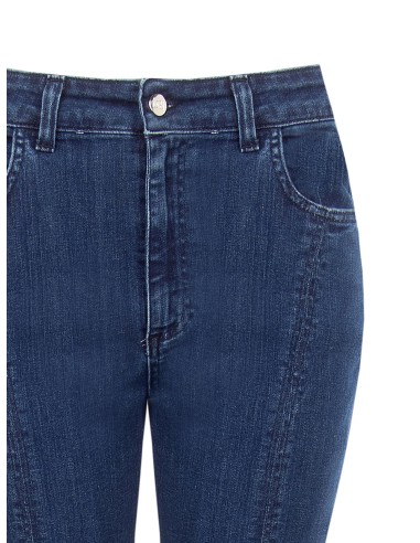 Jean skinny évasé extensible avec zips frontaux Rinascimento
