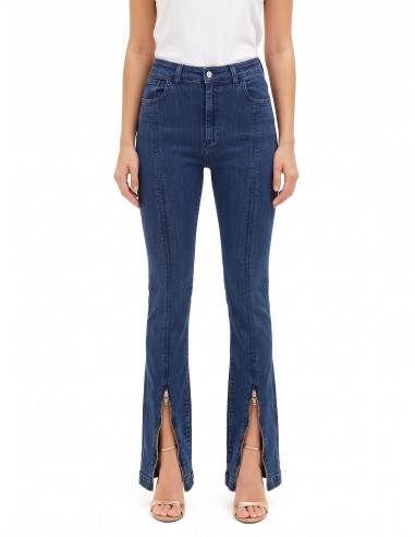 Jean skinny évasé extensible avec zips frontaux Rinascimento