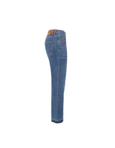 Jean flare extensible avec clous et ourlet effiloché Rinascimento