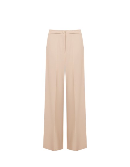 Pantalon palazzo en tissu cady sans poches Rinascimento