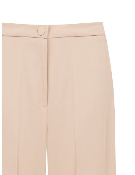 Pantalon palazzo en tissu cady sans poches Rinascimento