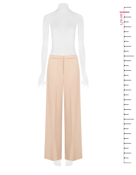 Pantalon palazzo en tissu cady sans poches Rinascimento