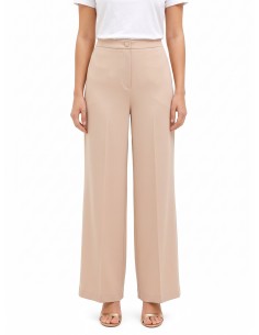 Pantalon palazzo en tissu cady sans poches Rinascimento