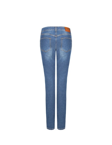 Jean droit extensible, délavage moyen, Rinascimento