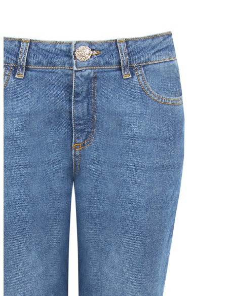 Jean droit extensible, délavage moyen, Rinascimento