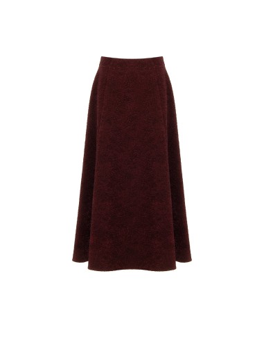 Jupe longue évasée en jacquard gaufré avec lurex Rinascimento