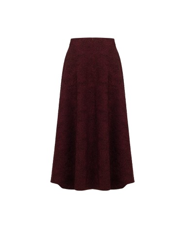 Jupe longue évasée en jacquard gaufré avec lurex Rinascimento