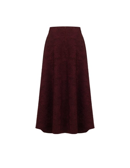 Jupe longue évasée en jacquard gaufré avec lurex Rinascimento