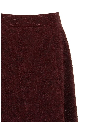 Jupe longue évasée en jacquard gaufré avec lurex Rinascimento