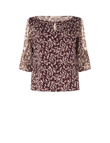 Blouse fluide Curvy en georgette avec décolleté goutte d’eau, épaules dénudées et détails en lurex Rinascimento Curvy