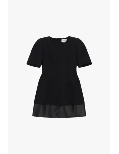 Robe courte à manches courtes avec bordure contrastante Dixie
