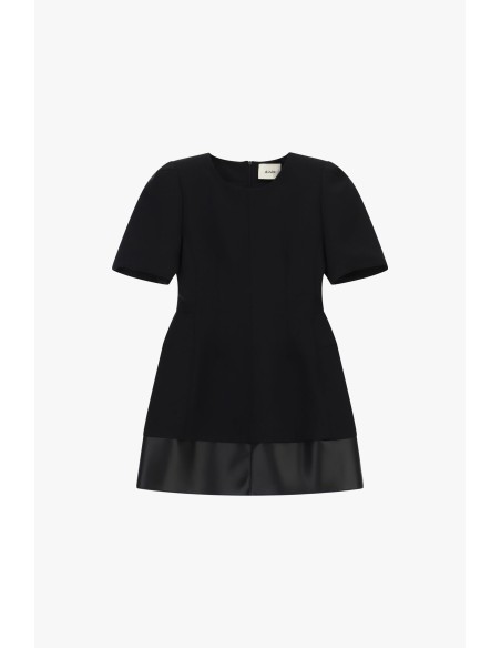Robe courte à manches courtes avec bordure contrastante Dixie