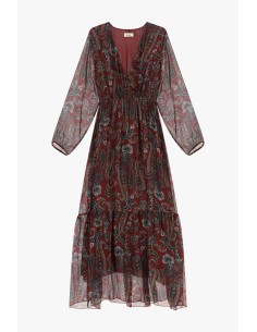 Robe longue à imprimé cachemire avec manches amples Dixie 2