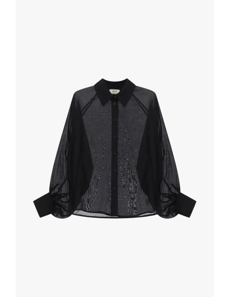 Uitlopende blouse met wijde mouwen en transparante details Dixie