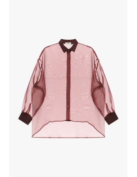 Chemisier oversize transparent à manches amples Dixie