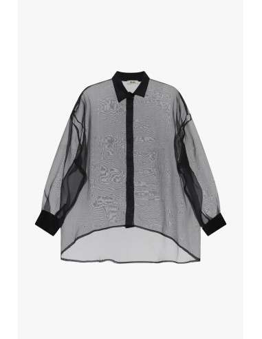 Transparante oversized blouse met wijde mouwen Dixie