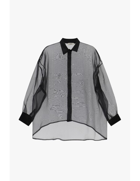Chemisier oversize transparent à manches amples Dixie