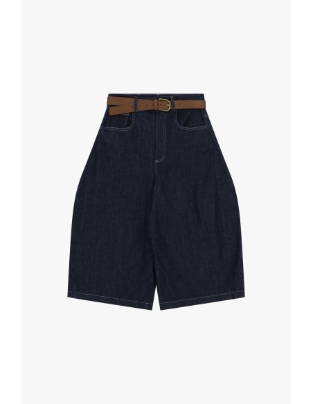 Short taille haute avec ceinture et coupe ample Dixie