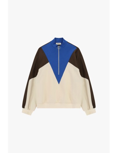 Sweatshirt zonder capuchon met rits en geometrische details Dixie
