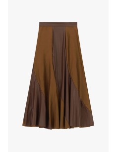Uitlopende midirok met asymmetrische inzetstukken Dixie