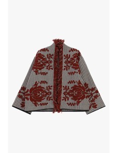 Cape jacquard à motif floral et franges Dixie 2