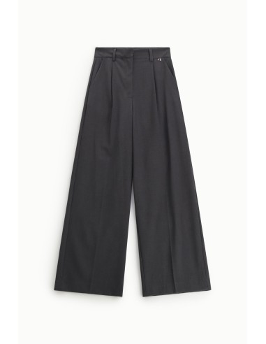 Pantalon palazzo taille haute à pinces Dixie