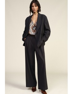 Dixie Palazzo-broek met hoge taille en plooien