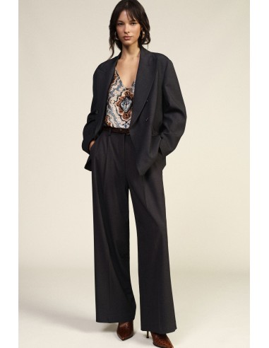 Dixie Palazzo-broek met hoge taille en plooien