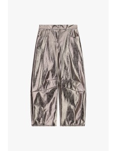 Pantalon large effet cuir taille haute Dixie 2