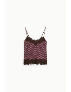 Top met dunne schouderbandjes en bedrukte kant Dixie 2