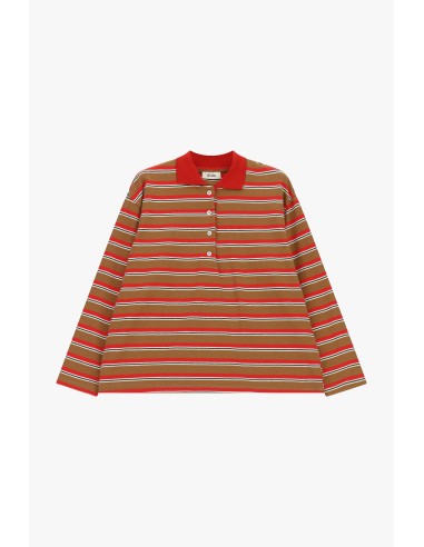 Pull rayé à col montant et boutons frontaux Dixie
