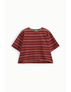 Dixie T-shirt met strepen, losse pasvorm en ronde hals 2