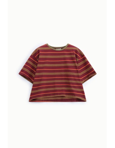 Dixie T-shirt met strepen, losse pasvorm en ronde hals