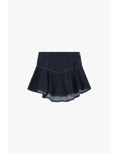 Korte denimrok met uitlopende volant Dixie 2